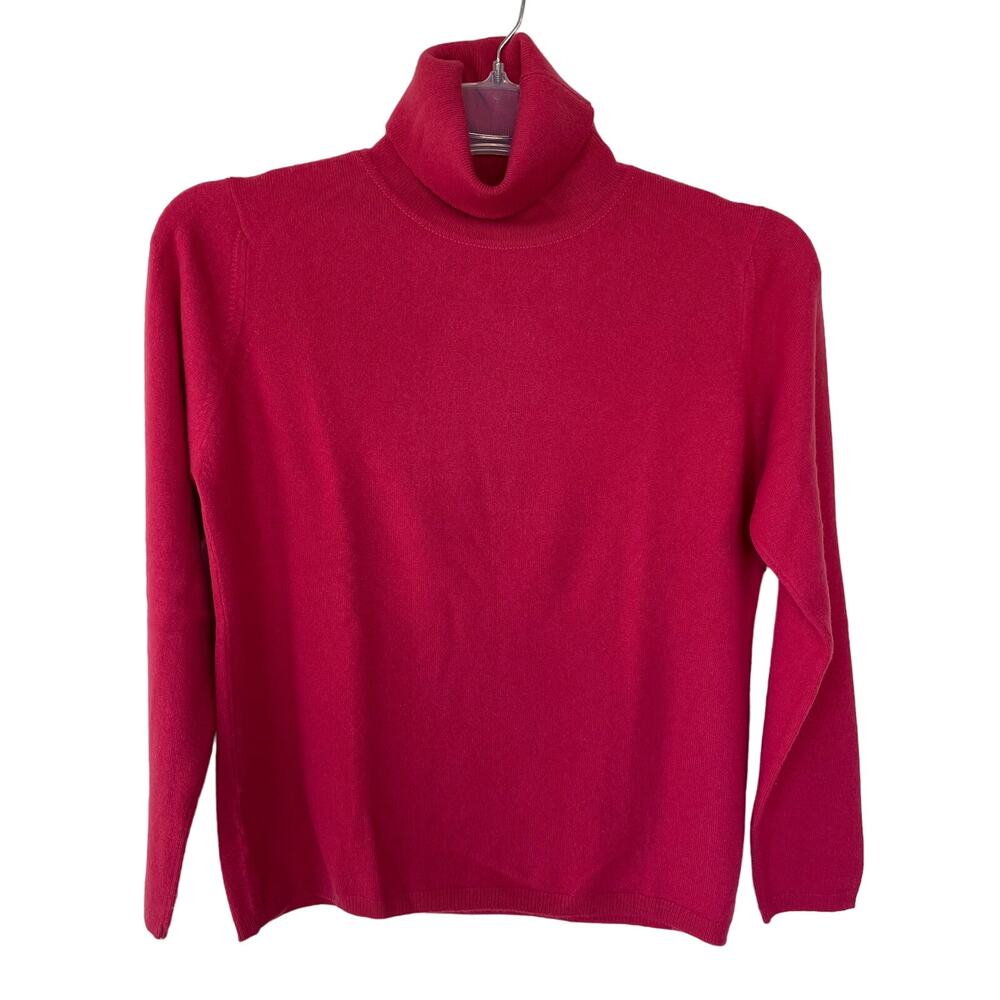 Carmel Cashmere Red Turtleneck Sweater size S